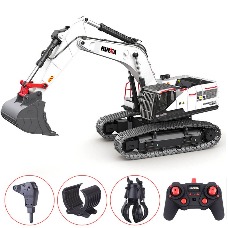 Excavator cu telecomanda Huina 1594 1:14 22CH metalic