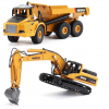 Set excavator si basculanta Huina 1611 scara 1:50