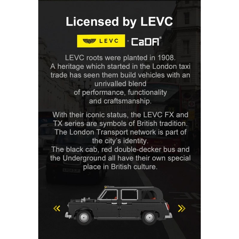 Masina LEVC London Taxi din blocuri de constructie CaDA 1871 buc