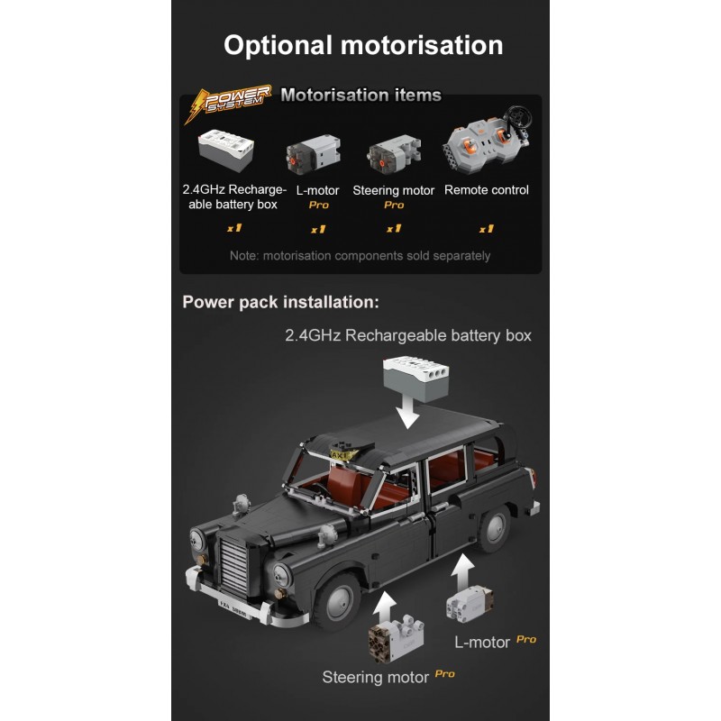 Masina LEVC London Taxi din blocuri de constructie CaDA 1871 buc