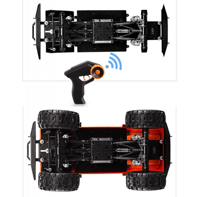 Masinuta cu telecomanda Rock Crawler Land Rover Defender Orange 1:14 – 2 acumulatori